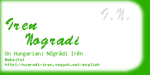 iren nogradi business card
